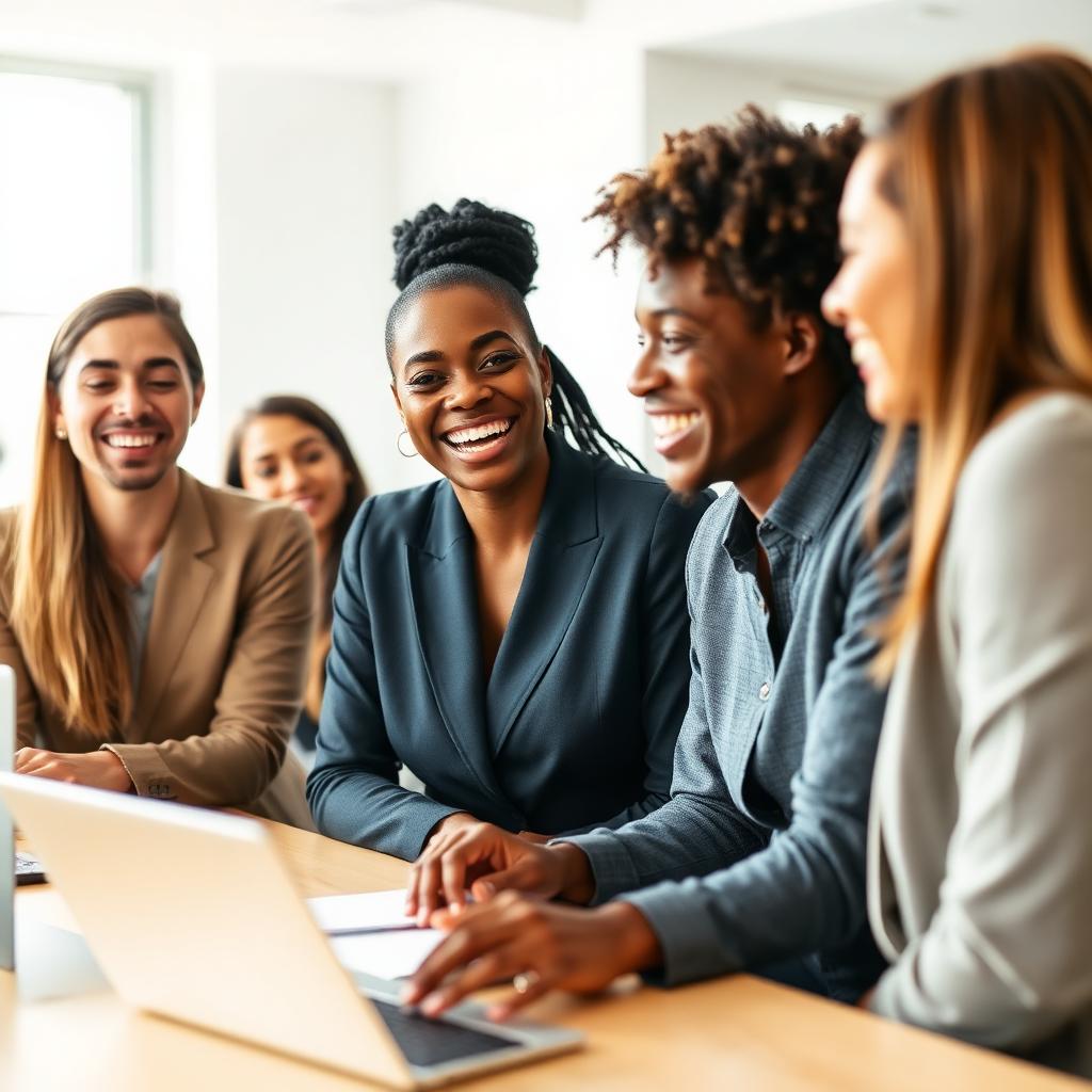 Elizabeth mentoring young professionals